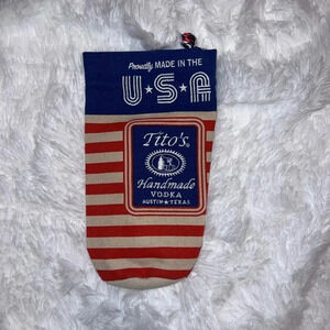 Tito's Vodka Bottle Bag American Flag Style Alcohol Holder
